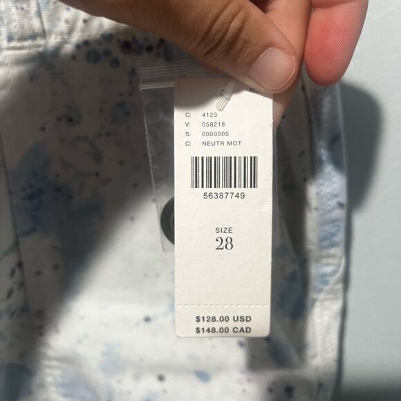 By Anthropologie The Wanderer Watercolor Cargo Utility Pants 28 NWT - Picture 6 of 11